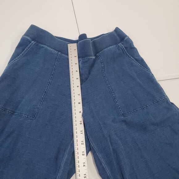 Pure Jill Indigo Pants Womens XS Blue Wide Leg Pull On Crop Soft Lounge - Picture 7 of 9